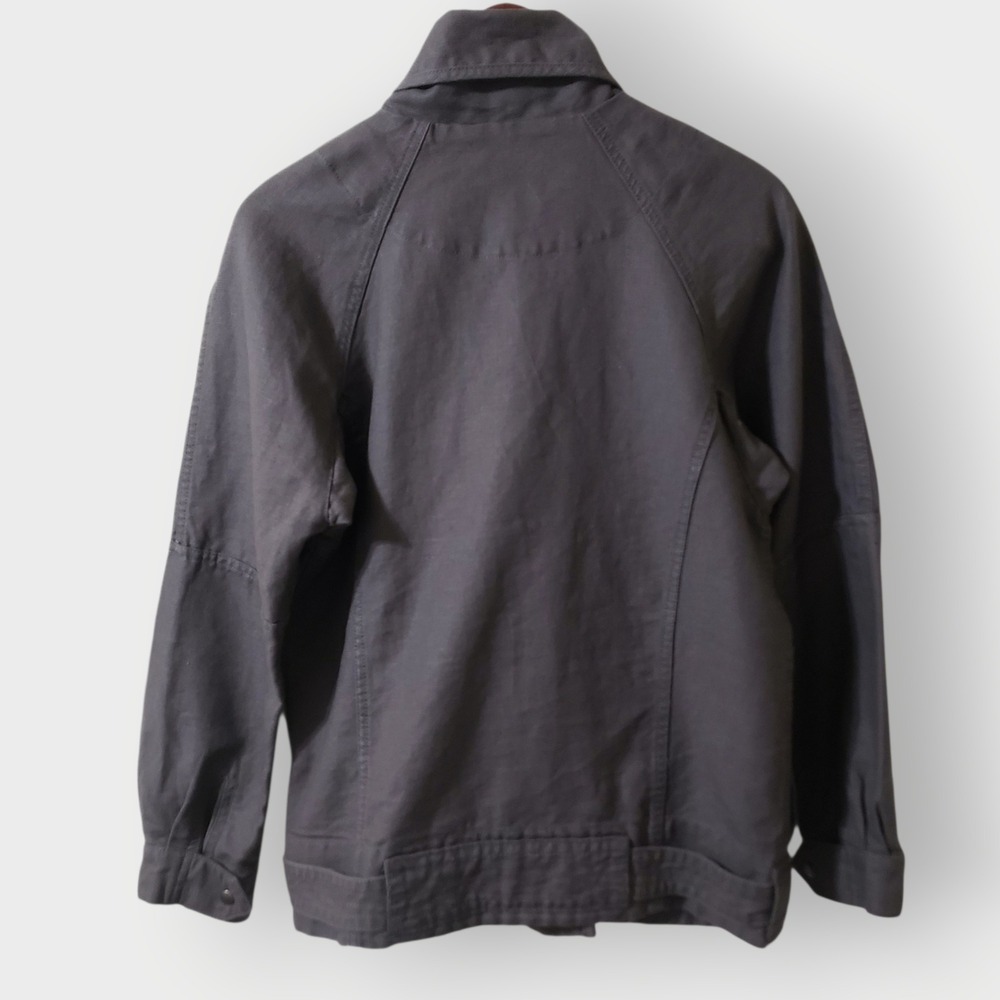 Wilfred Free Aritzia Rayder Moto Jacket Linen Blend Gray Small - Picture 6 of 12